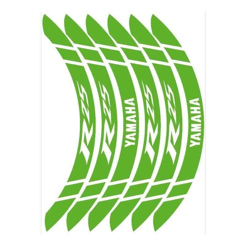 Yamaha Florasan Yeşil Geniş R25 Uyumlu 1 Set Jant Şeridi