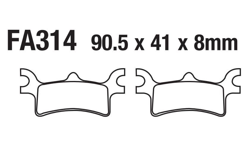 Atv Ön Fren Disk Balatası Fa314 Msr Polaris Magnum 325-500 Sportsman 400-450-500-600-700-800