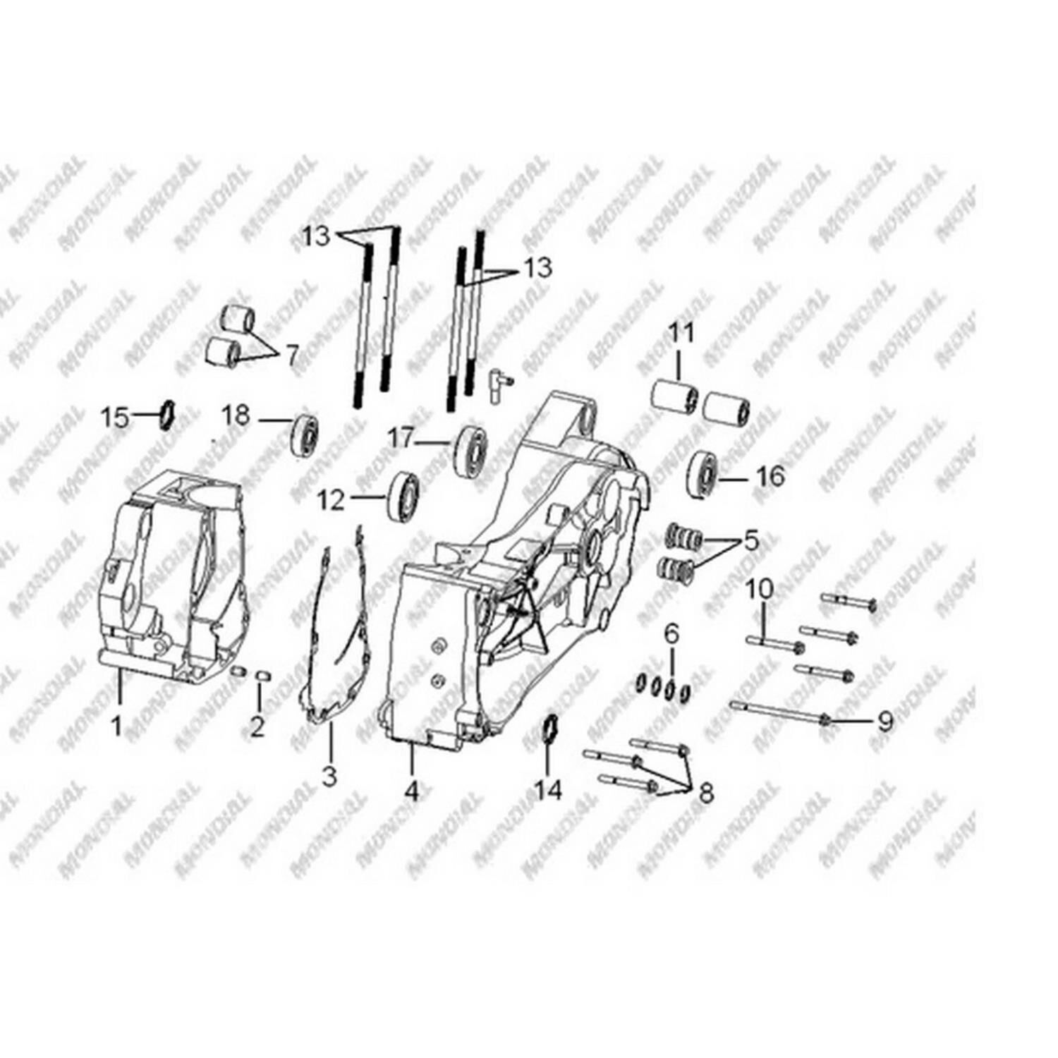 Mondial Atv Spider-X 250 Motor Takozu Ön Orj