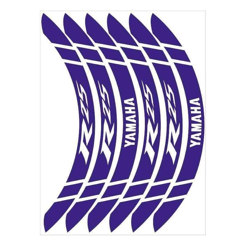 Yamaha Reflektör Mavi Geniş R25 Uyumlu 1 Set Jant Şeridi