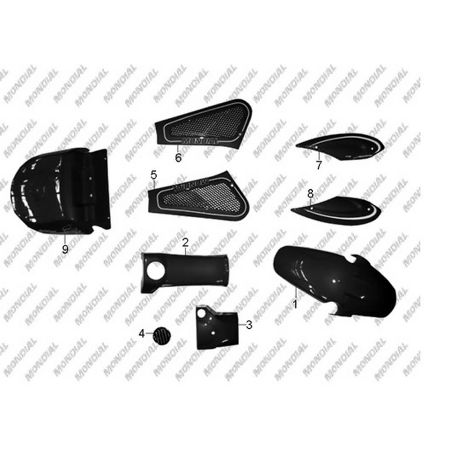 E-Mon Trans Arka Üst Kapak Kırmızı Orj