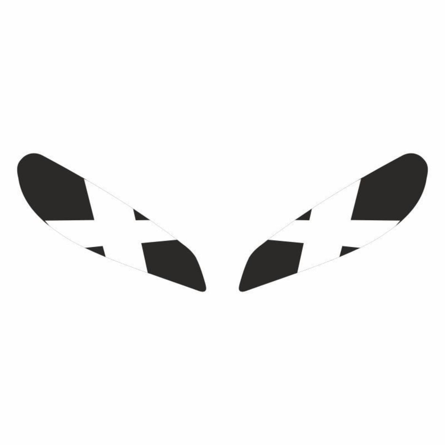 Cf Moto 250 Sr 2020 - 2024 Uyumlu Far Sticker X Beyaz