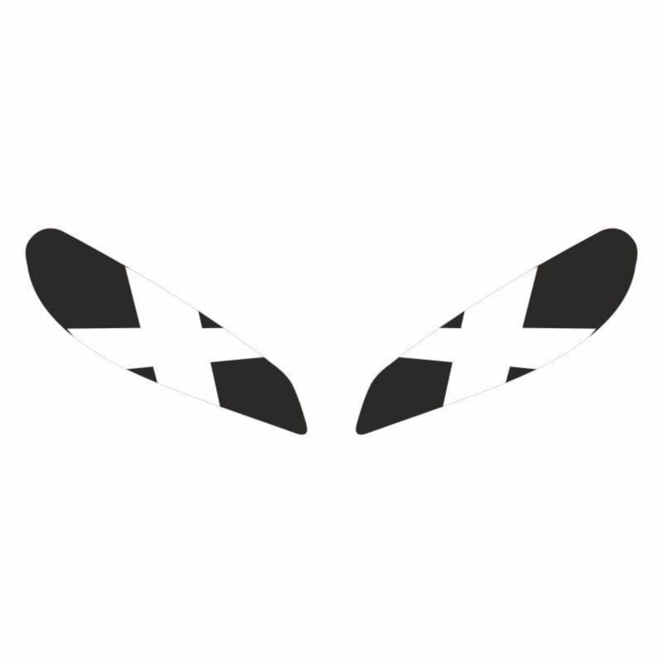 Cf Moto 250 Sr 2020 - 2024 Uyumlu Far Sticker X Beyaz