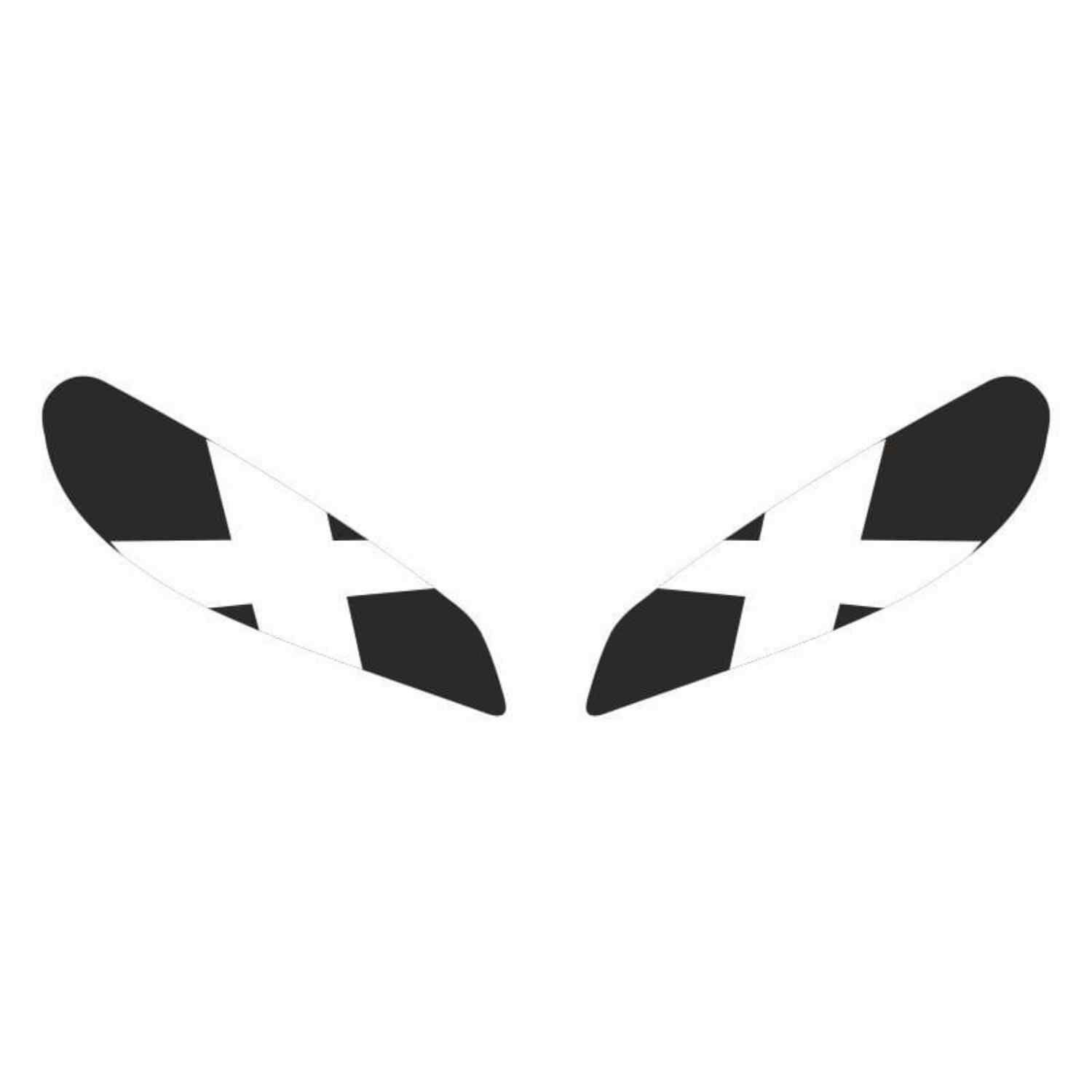 Cf Moto 250 Sr 2020 - 2024 Uyumlu Far Sticker X Beyaz