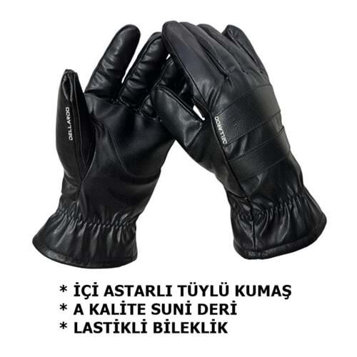 Deri Eldiven Kışlık Polarlı Oem