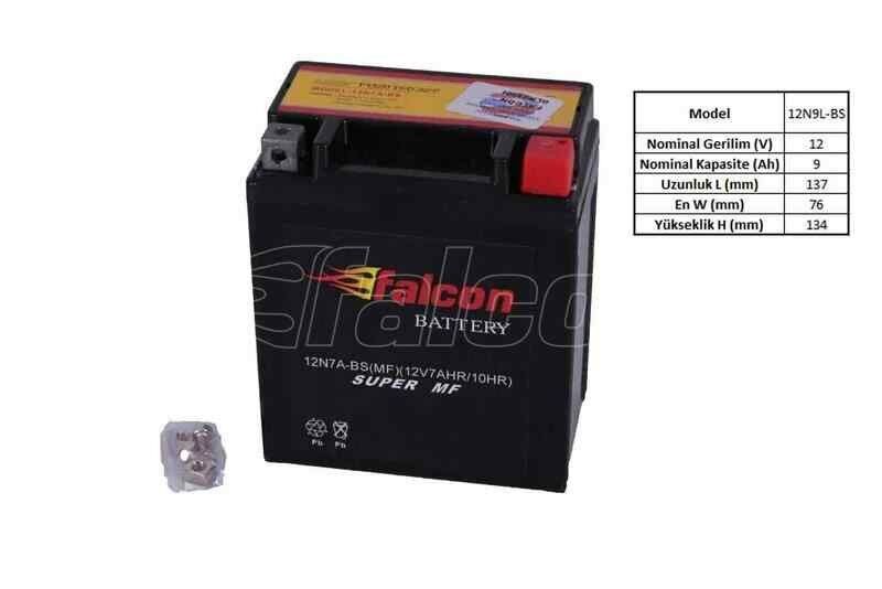 Falcon 12-V 7 Ahr (12N7A-Bs) Kuru Akü (Honda Grb)