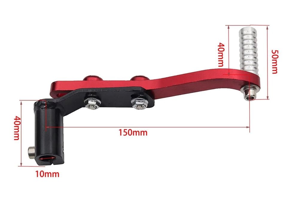 Cg-Cub Vites Pedalı Modifiye Alüminyum Kırmızı