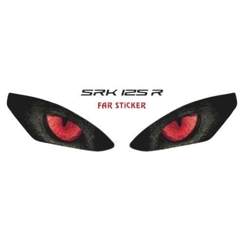 Rks Srk 125 R 2023 - 2025 Uyumlu Far Sticker Kırmızı