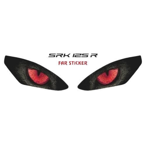 Rks Srk 125 R 2023 - 2025 Uyumlu Far Sticker Kırmızı