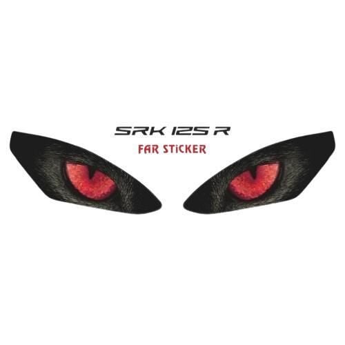 Rks Srk 125 R 2023 - 2025 Uyumlu Far Sticker Kırmızı