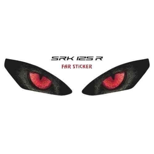 Rks Srk 125 R 2023 - 2025 Uyumlu Far Sticker Kırmızı