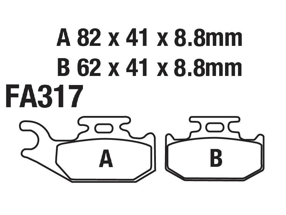 Suzukı Arka Fren Dısk Balatası Fa317 Atv Cf Moto 550 Uyumlu Lt-A 500 Bombardıe Can-Am Cannondale Jo