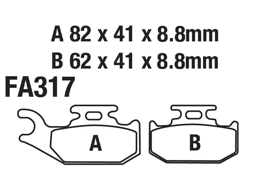 Suzukı Arka Fren Dısk Balatası Fa317 Atv Cf Moto 550 Uyumlu Lt-A 500 Bombardıe Can-Am Cannondale Jo