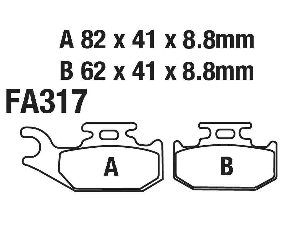 Suzukı Arka Fren Dısk Balatası Fa317 Atv Cf Moto 550 Uyumlu Lt-A 500 Bombardıe Can-Am Cannondale Jo