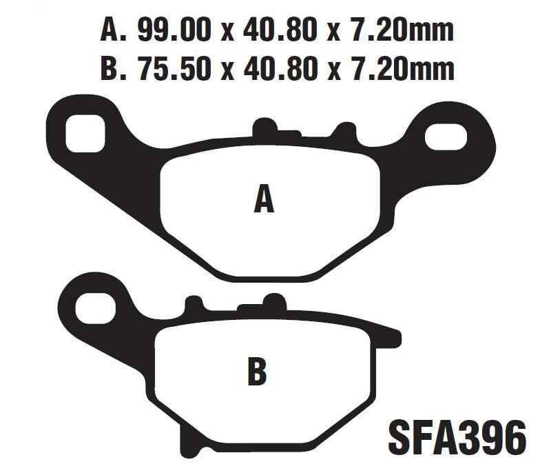 Ön Fren Disk Balatası Sfa396 Suzuki An 125(1995-2000) - Address 110(2015-2016)