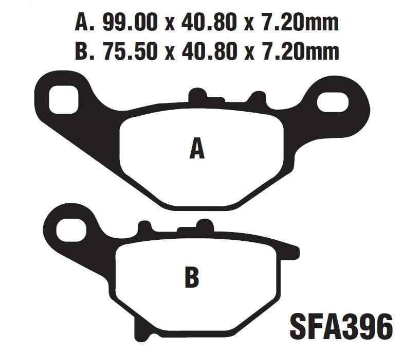 Ön Fren Disk Balatası Sfa396 Suzuki An 125(1995-2000) - Address 110(2015-2016)