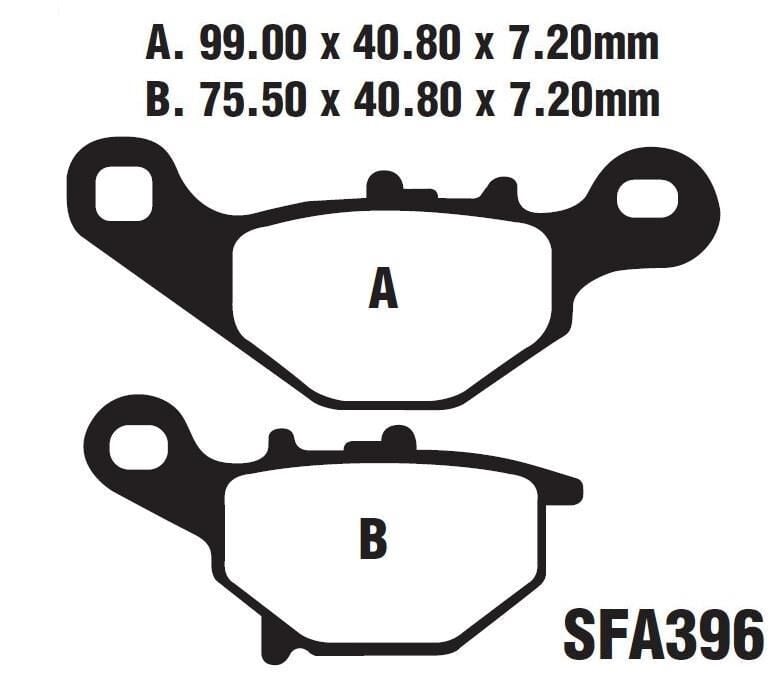 Ön Fren Disk Balatası Sfa396 Suzuki An 125(1995-2000) - Address 110(2015-2016)