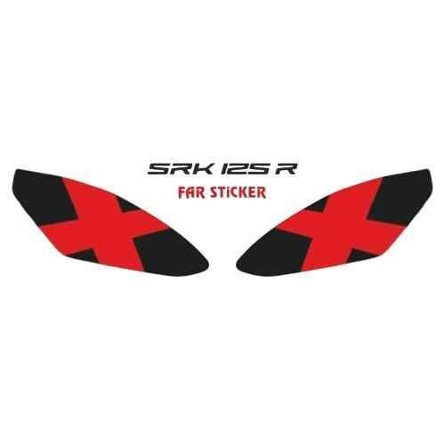 Rks Srk 125 R 2023 - 2025 Uyumlu Far Sticker Kırmızı X