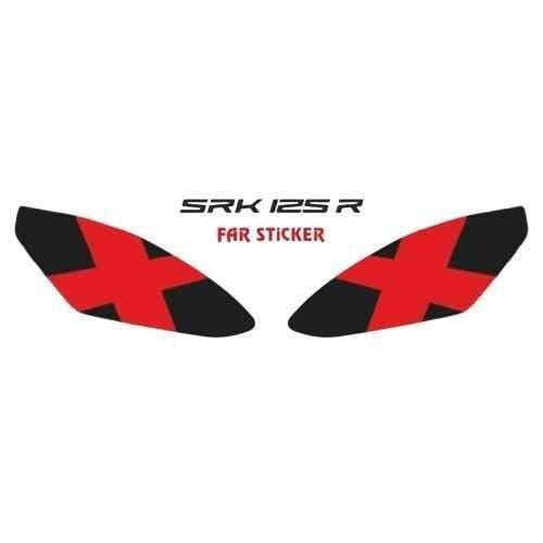 Rks Srk 125 R 2023 - 2025 Uyumlu Far Sticker Kırmızı X