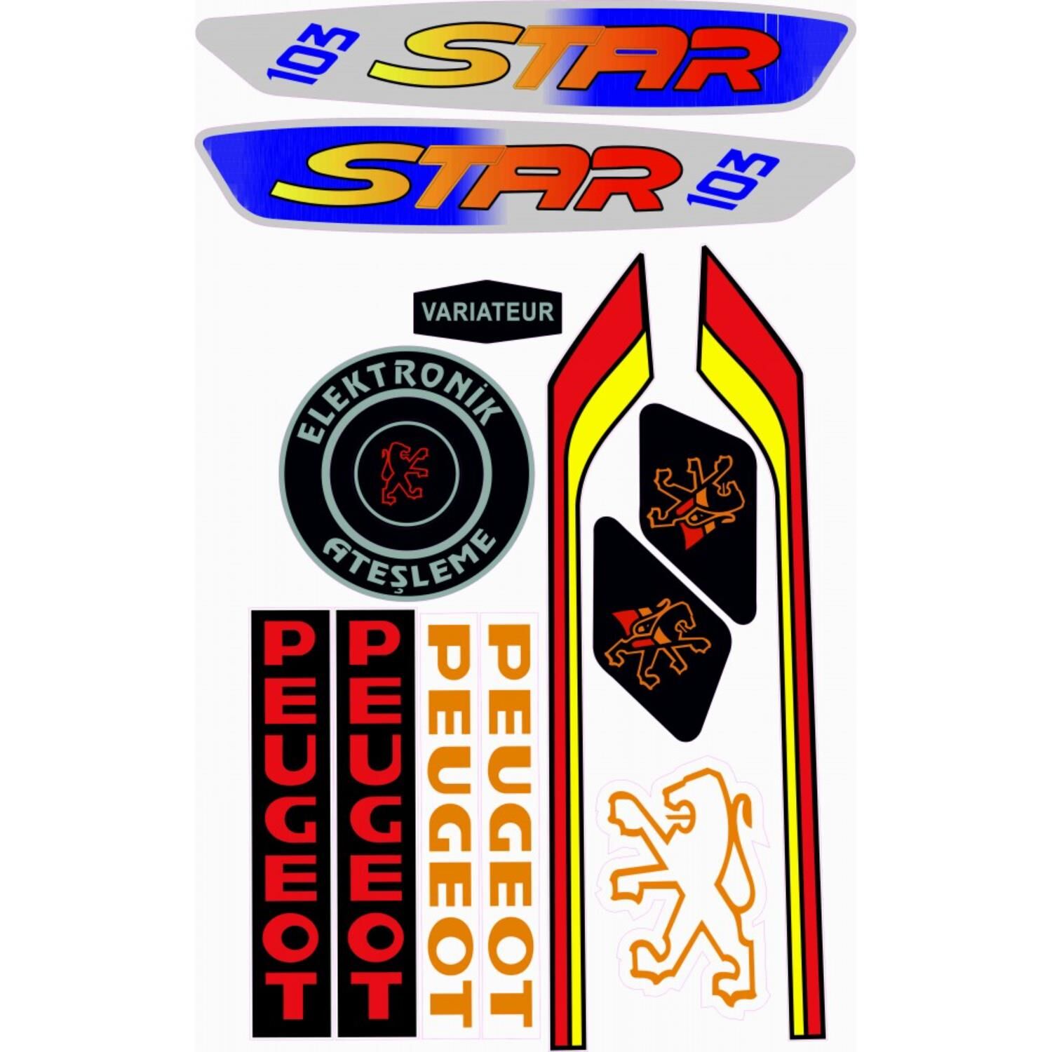 Yazı Takımı Pejo 103 Star 98 Model