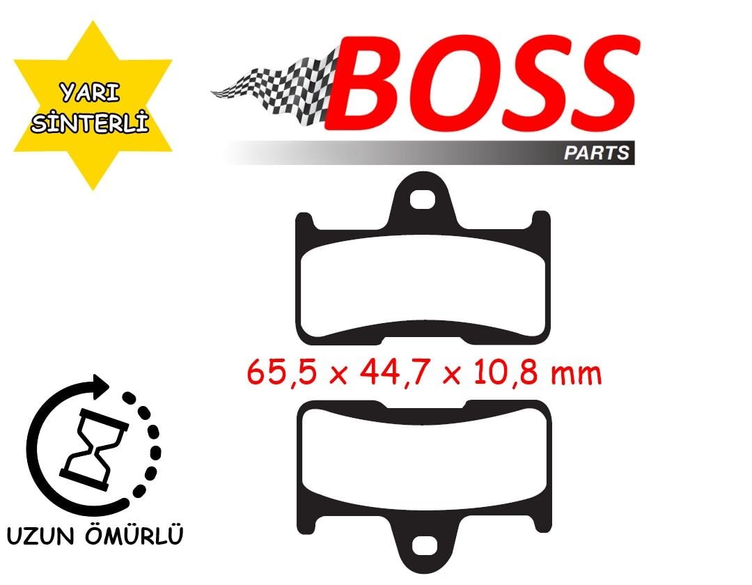 Atv Arka Fren Disk Balatası Boss Fa344 Y.Sinterli Segway 570 C Force 500-625-800 Yamaha Yfm 660