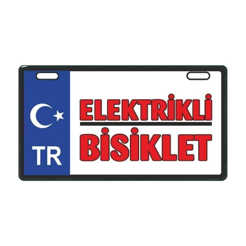Mavi Elektrikli Bisiklet E-Bike Plakalık