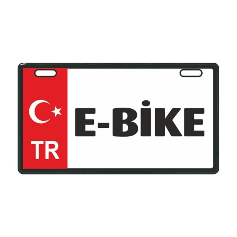 Kırmızı E-Bike Plakalık