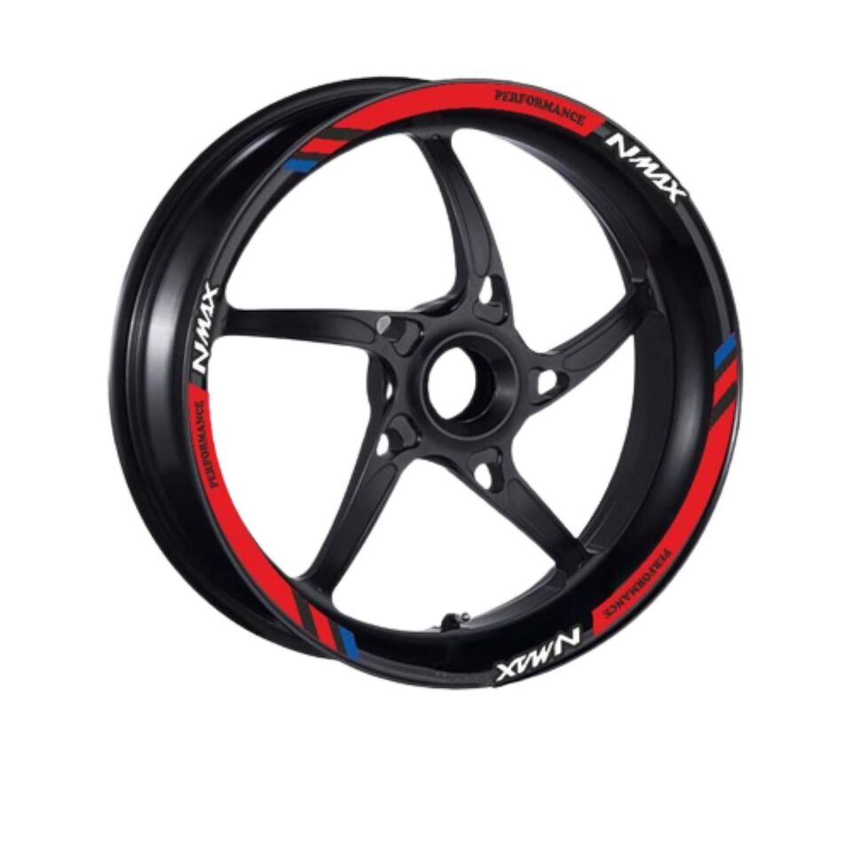Honda M Power Kırmızı Yamaha Nmax Uyumlu 1 Set Jant Şeridi