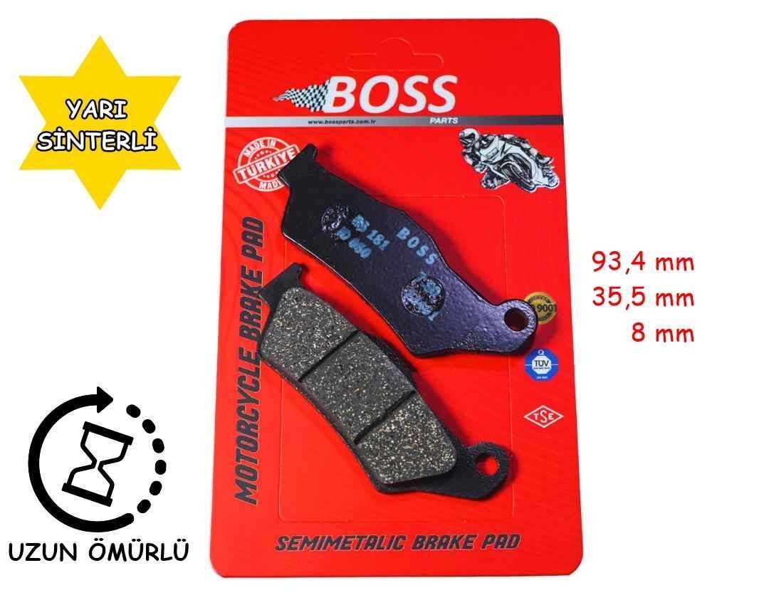 Bajaj Ön Fren Disk Balatası Boss Fa181 Pulsar Ns 200-Rs 200-220-Ns 150-Discovery 150 F