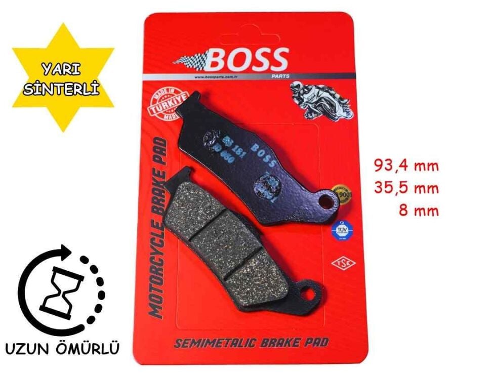 Bajaj Ön Fren Disk Balatası Boss Fa181 Pulsar Ns 200-Rs 200-220-Ns 150-Discovery 150 F