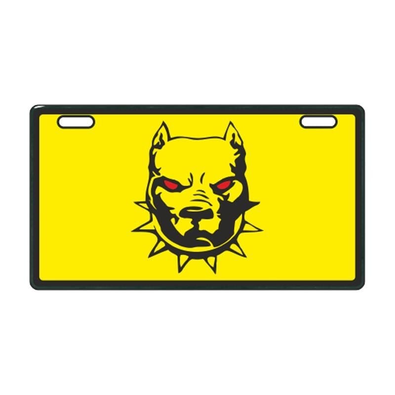 Sarı Pitbull E-Bike Plakalık