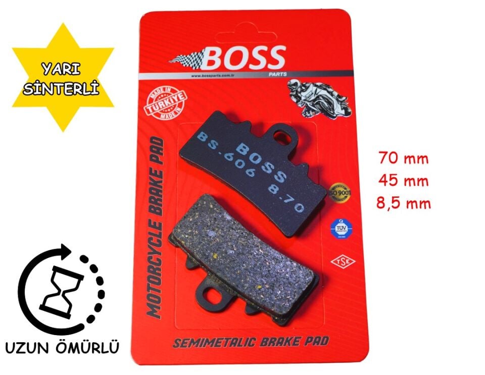 Bajaj Ön Fren Disk Balatası Boss Fa606 Dominar 250-400 Ktm Rc Duke 125-200-390