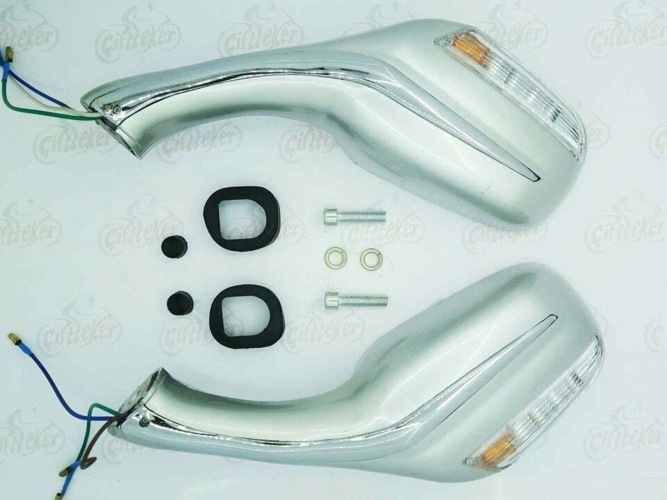 Scooter Ayna Sinyalli Gri