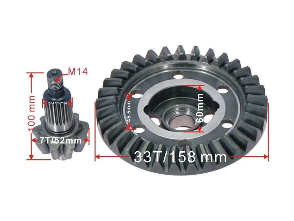 Cf Moto Atv Ön Difransiyel Mahruti Dişli Seti 9T 33T 1000Cc Cu13 Orj