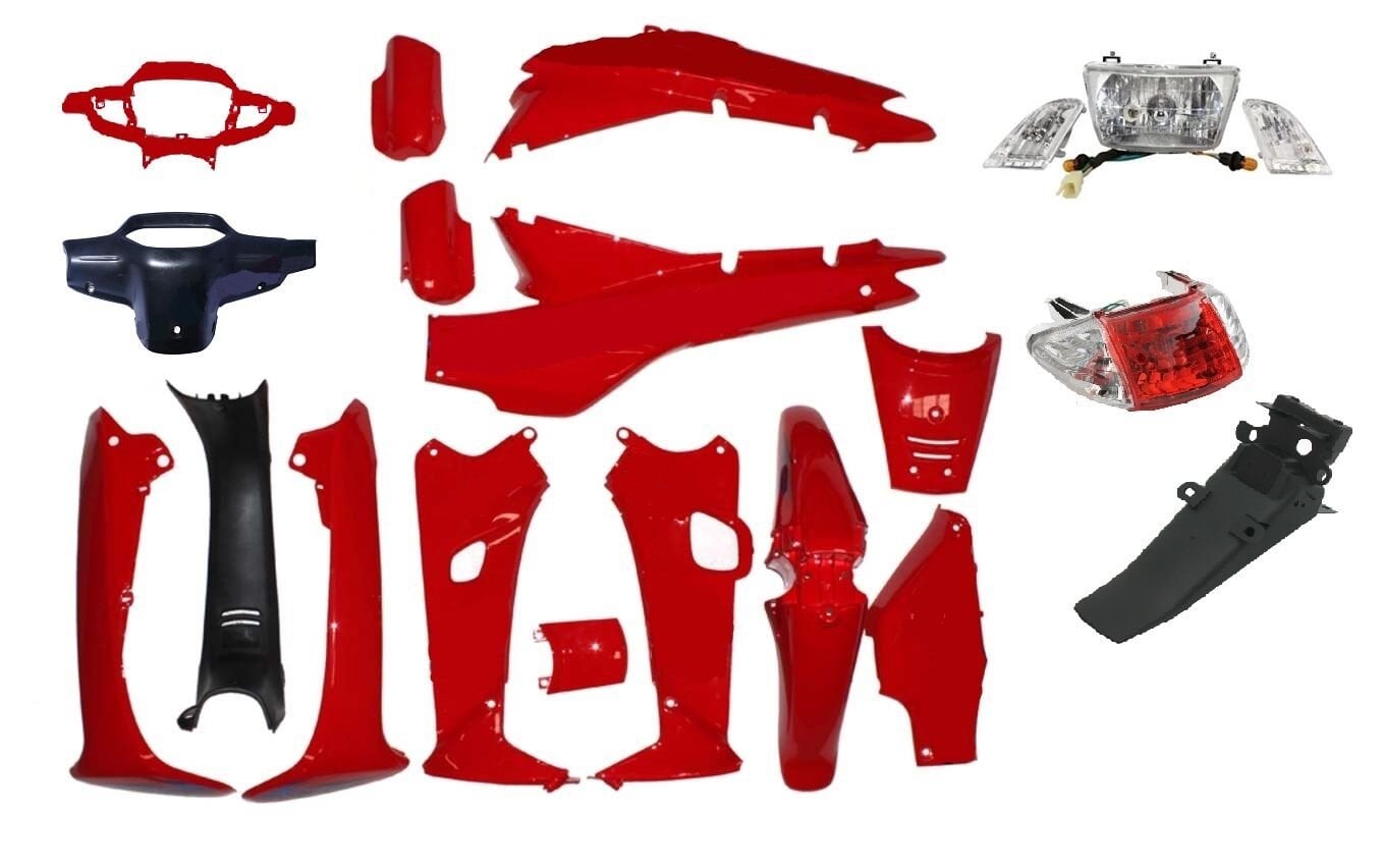 Lifan 100 Kaporta Seti Kırmızı Far-Stop 20 Parça