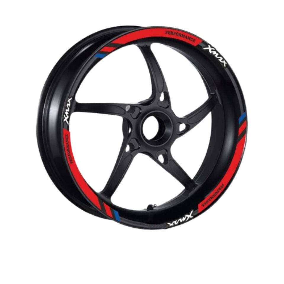 Honda M Power Kırmızı Yamaha Xmax Uyumlu 1 Set Jant Şeridi