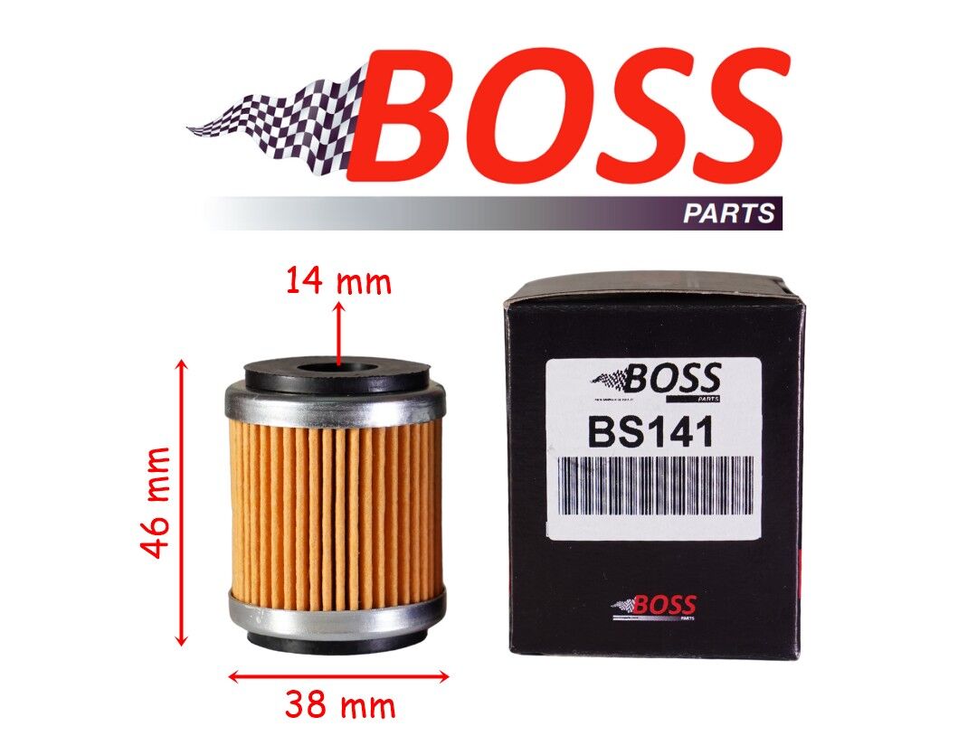 Yamaha Xmax 125-250-300 Yağ Filtresi Boss Bs141 (Hf141) 38-46-14 Mm Yzf R125-Mt125