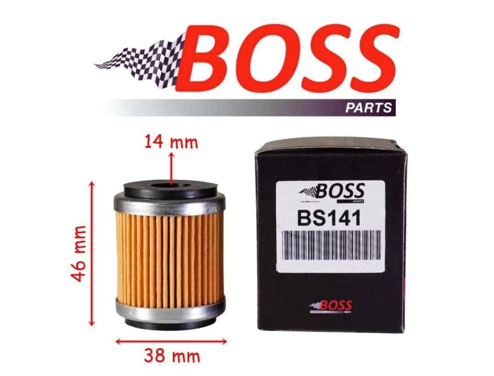 Yamaha Xmax 125-250-300 Yağ Filtresi Boss Bs141 (Hf141) 38-46-14 Mm Yzf R125-Mt125