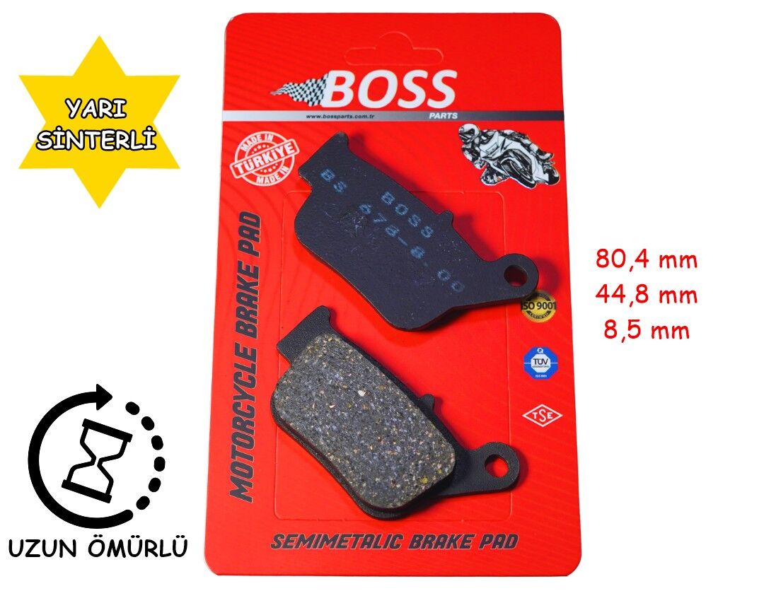 Yamaha Xmax 250 Arka Fren Disk Balatası (2014-16) Boss Fa678