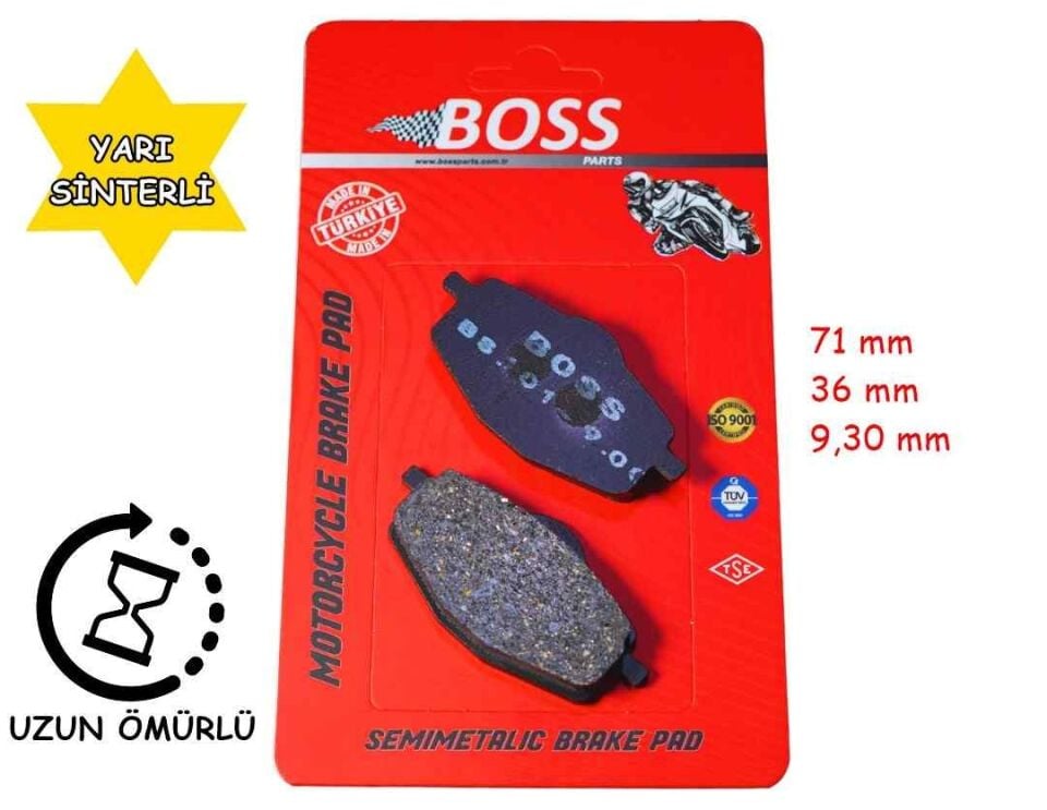 Yamaha Ybr Ön Fren Disk Balatası (2004-08) Boss Fa101 Cygnus Rs - Xt 600 (Arka)