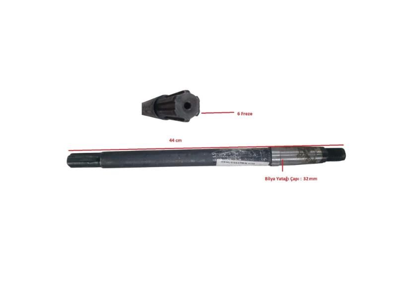 Aks Mili E-Bisiklet 6 Freze 44Cm 32Mm Bilya Yatağı