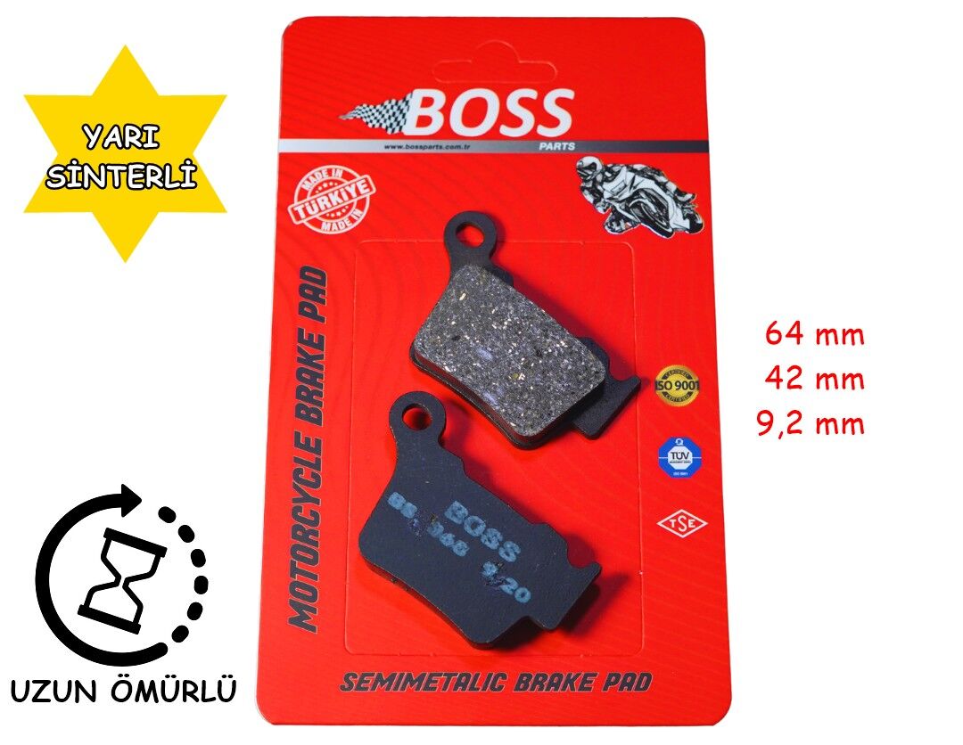Ktm Arka Fren Disk Balatası Boss Fa368 Exc125-250-350-450-500-530 Husqvarna Te 250-300 Fe 250-350