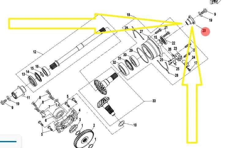 Cf Moto Atv Arka Şaft Kayıcı Cfus