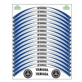 Yamaha Mavi Beyaz Uyumlu Reflektörlü 1 Set Jant Şeridi