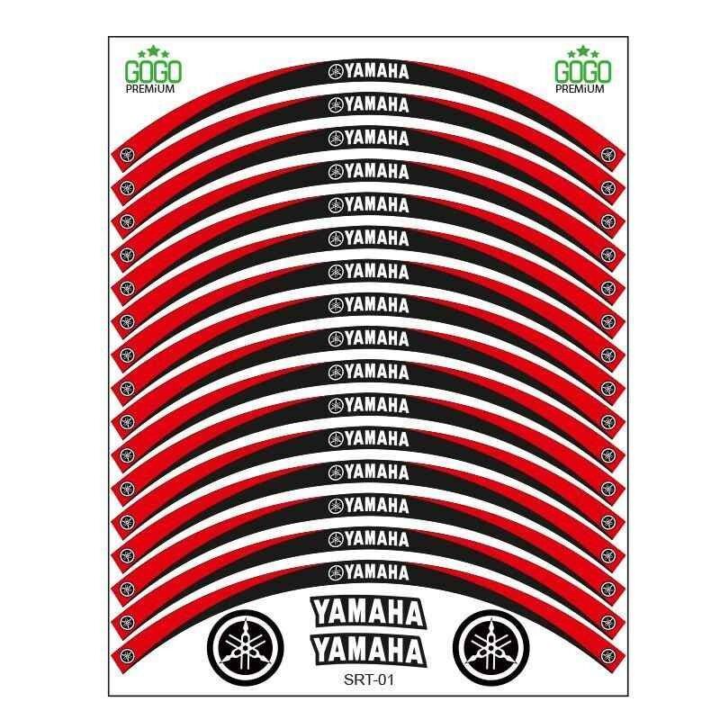 Yamaha Kırmızı Siyah Uyumlu Reflektörlü 1 Set Jant Şeridi