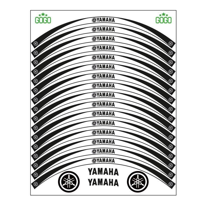 Yamaha Siyah Beyaz Uyumlu Reflektörlü 1 Set Jant Şeridi