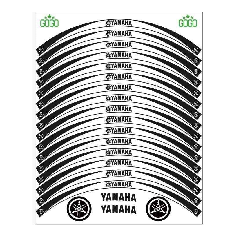 Yamaha Siyah Beyaz Uyumlu Reflektörlü 1 Set Jant Şeridi