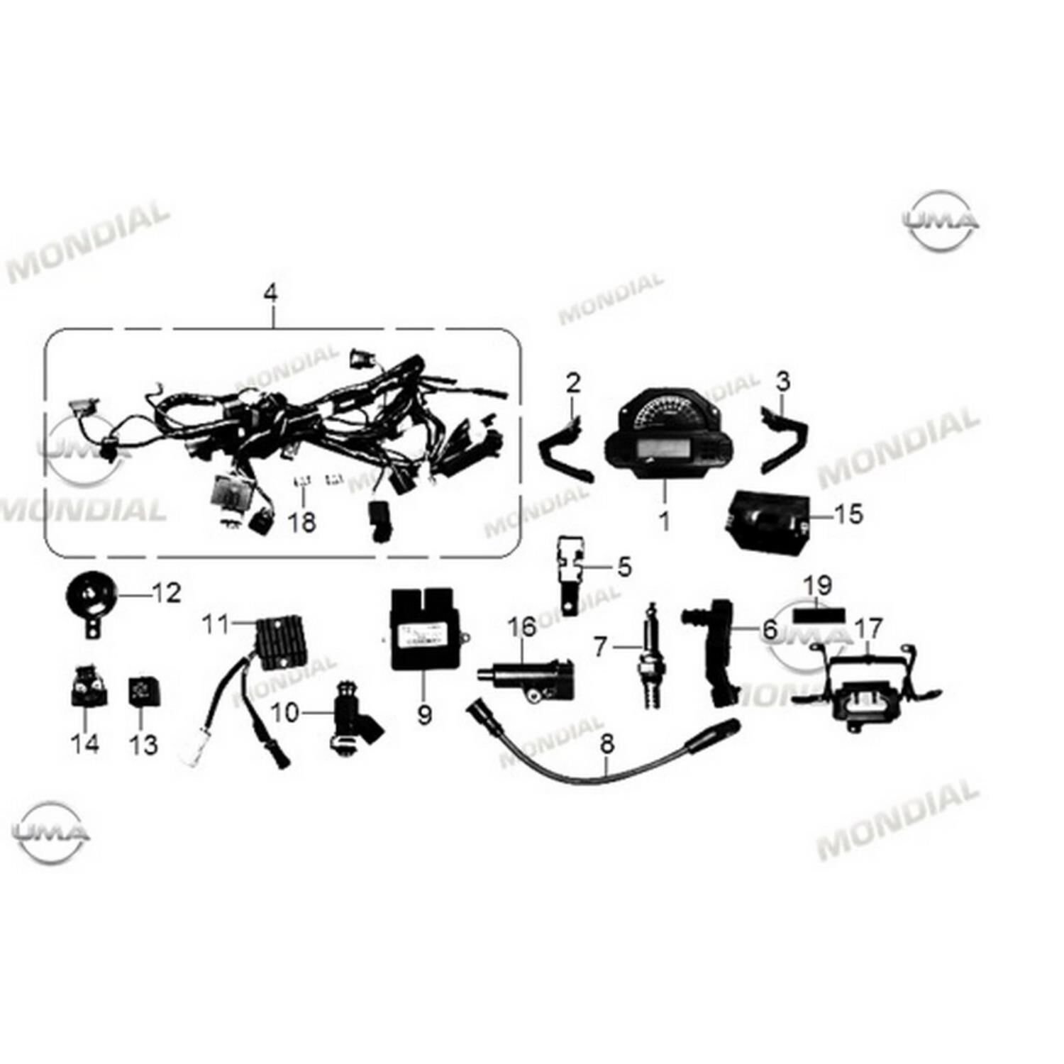Rx3 Enduro Gösterge Paneli Braketi Sağ Orj