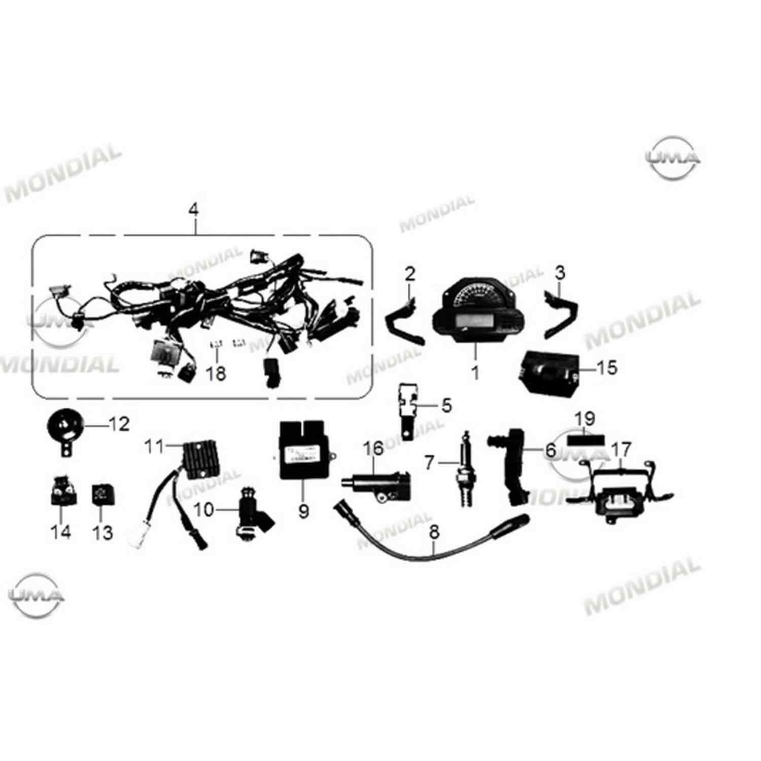 Rx3 Enduro Gösterge Paneli Braketi Sağ Orj