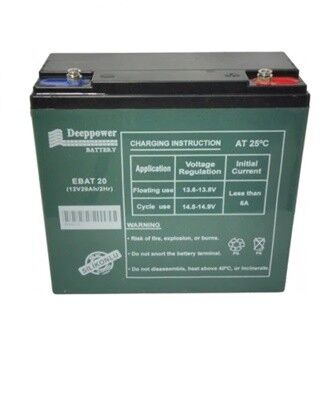 Akü (Elektirikli Bisiklet) 12V20Ah (Dik Akü) Deeppower